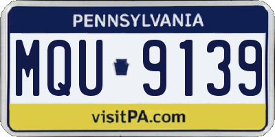 PA license plate MQU9139