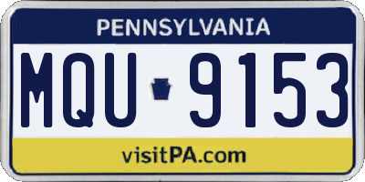 PA license plate MQU9153
