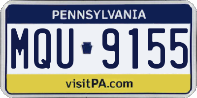 PA license plate MQU9155