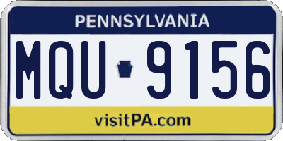 PA license plate MQU9156