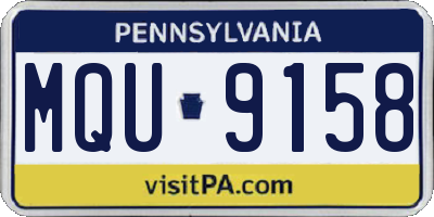 PA license plate MQU9158