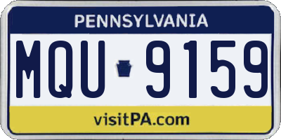 PA license plate MQU9159