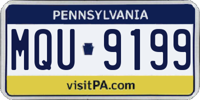 PA license plate MQU9199