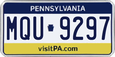 PA license plate MQU9297