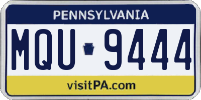 PA license plate MQU9444