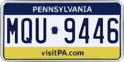 PA license plate MQU9446