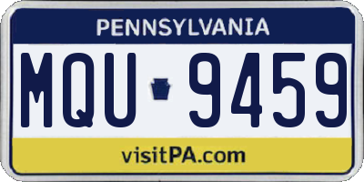 PA license plate MQU9459