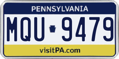 PA license plate MQU9479