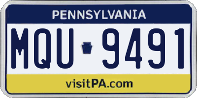 PA license plate MQU9491