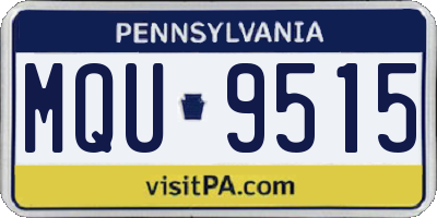 PA license plate MQU9515