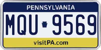 PA license plate MQU9569