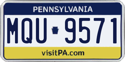 PA license plate MQU9571