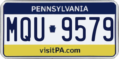 PA license plate MQU9579