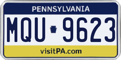 PA license plate MQU9623