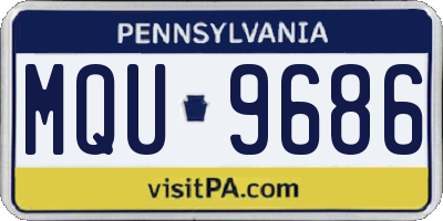 PA license plate MQU9686