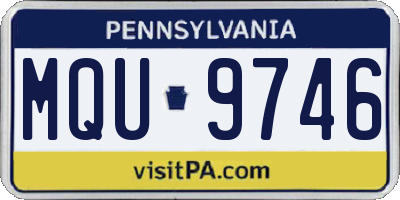 PA license plate MQU9746