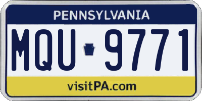 PA license plate MQU9771