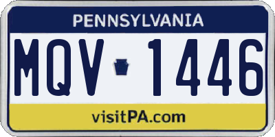 PA license plate MQV1446