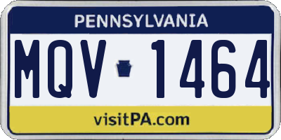 PA license plate MQV1464