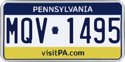 PA license plate MQV1495