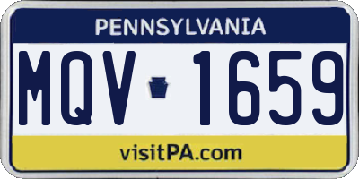 PA license plate MQV1659