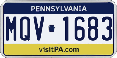 PA license plate MQV1683