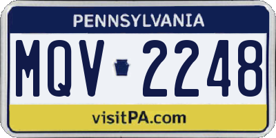 PA license plate MQV2248