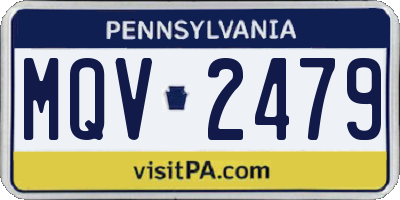 PA license plate MQV2479