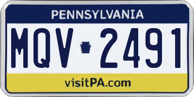 PA license plate MQV2491