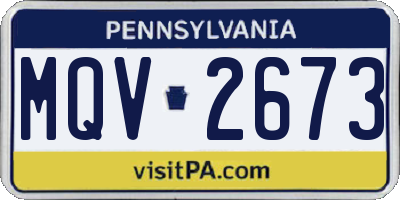PA license plate MQV2673
