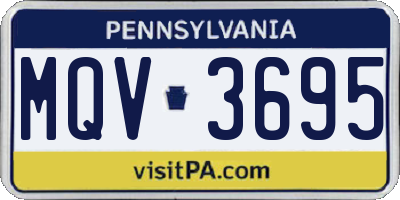 PA license plate MQV3695