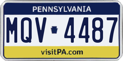 PA license plate MQV4487