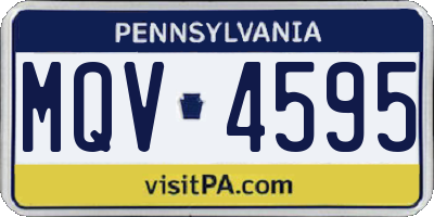 PA license plate MQV4595
