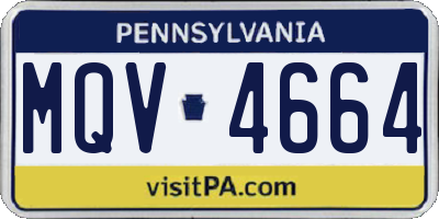 PA license plate MQV4664