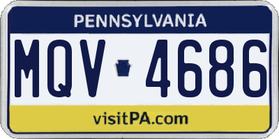 PA license plate MQV4686