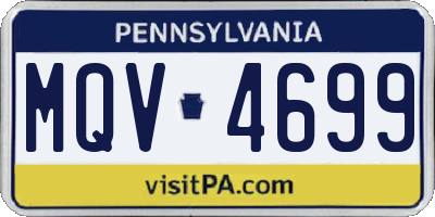 PA license plate MQV4699