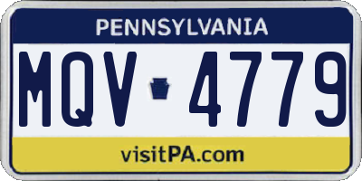 PA license plate MQV4779