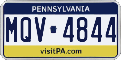 PA license plate MQV4844