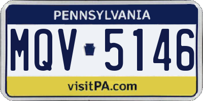 PA license plate MQV5146