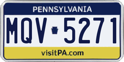 PA license plate MQV5271