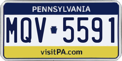 PA license plate MQV5591