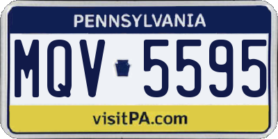 PA license plate MQV5595