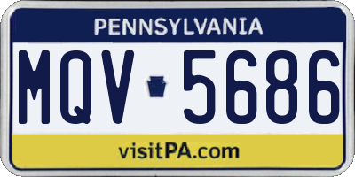 PA license plate MQV5686