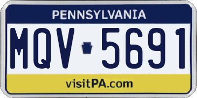 PA license plate MQV5691