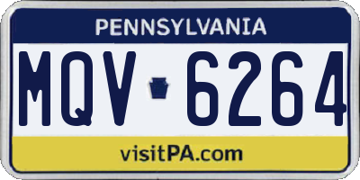 PA license plate MQV6264