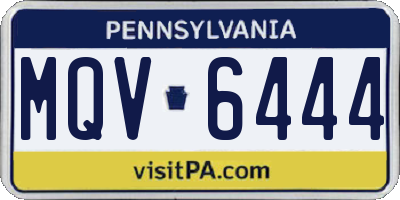 PA license plate MQV6444