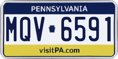 PA license plate MQV6591