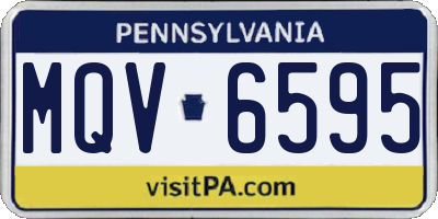 PA license plate MQV6595