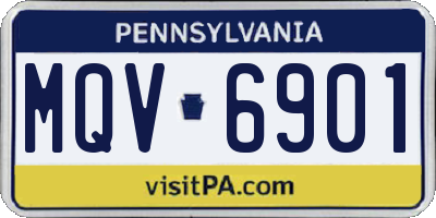 PA license plate MQV6901