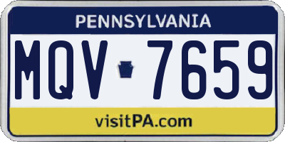 PA license plate MQV7659
